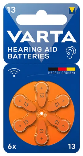 מארז 6 סוללות מידה Varta 13