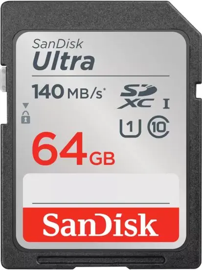 כרטיס זיכרון Ultra SDXC בנפח 64GB מבית SanDisk