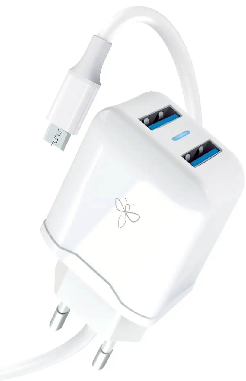 מטען 2.4A עם כבל USB Micro מבית BeeTech