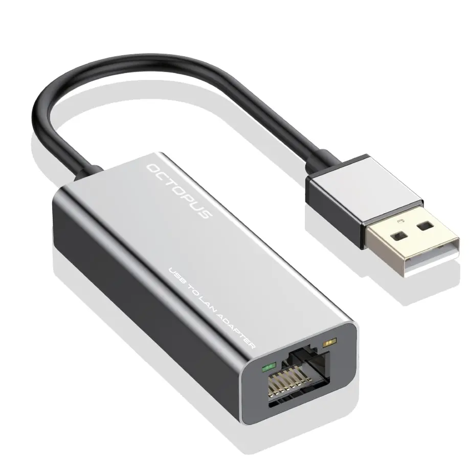 מתאם מחיבור USB לכניסת כבל רשת דגם L005 מבית Octopus