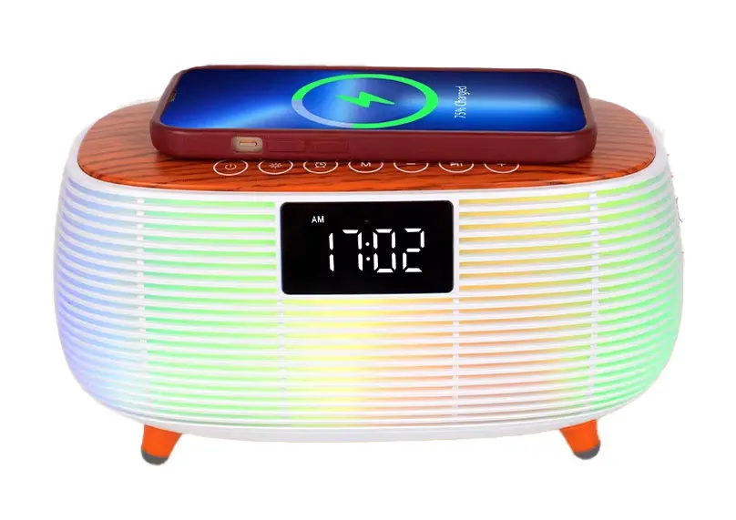 רמקול בלוטות' עם מטען אלחוטי ושעון דגם ZQS2227