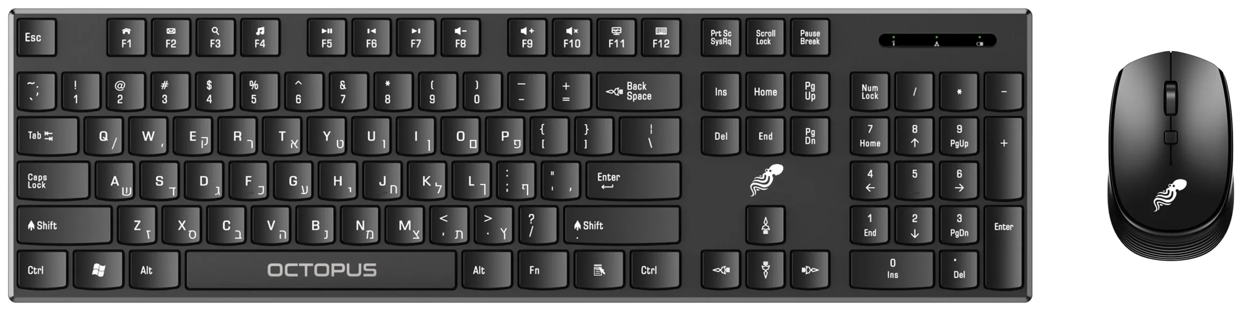 סט מקלדת ועכבר אלחוטיים דגם C026 מבית Octopus