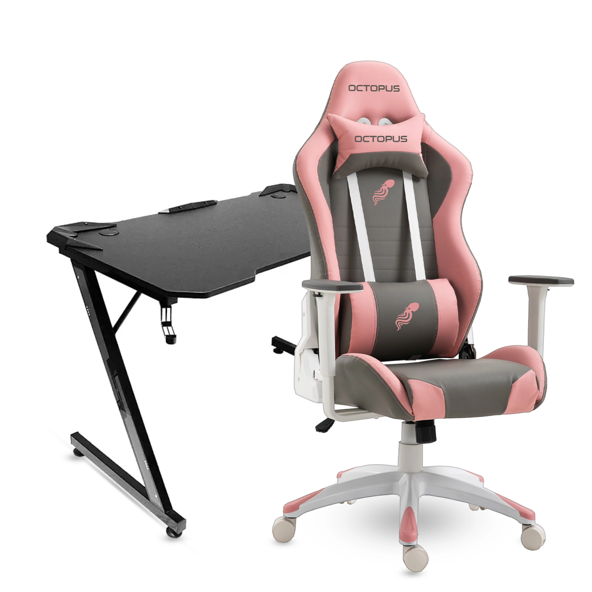 באנדל שולחן וכיסא גיימינג לבנות